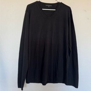 John Varvatos black wool blend V-Neck Sweater size XL
